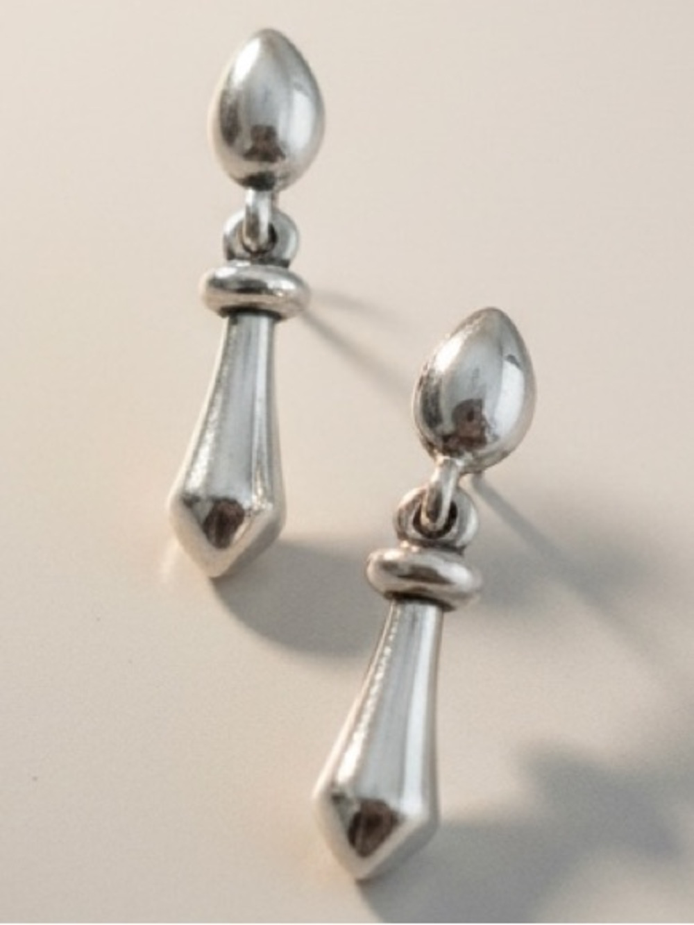 EARLY James Avery dangle earrings fleur de lis fleuree